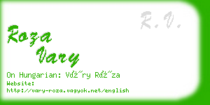 roza vary business card